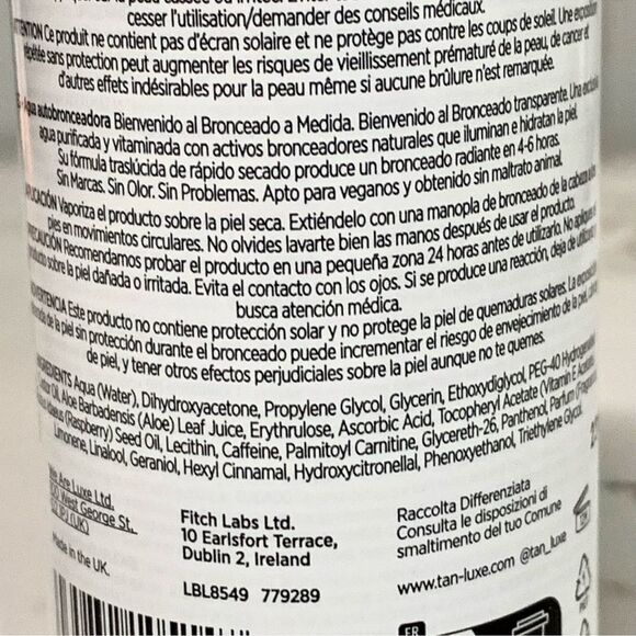 TAN-LUXE THE WATER Hydrating Self-Tan Water 100ml Light/Medium Shade NIB - Picture 9 of 11